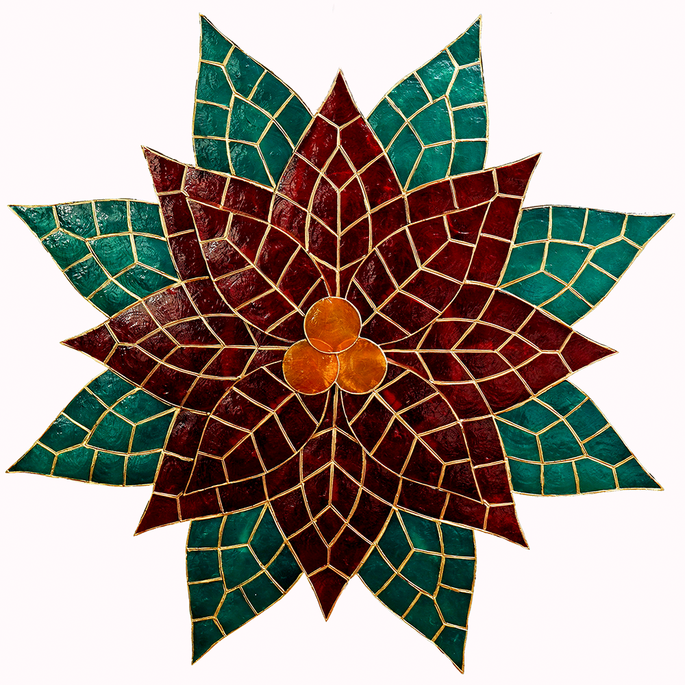 FELIZ POINSETTIA Colored (X-Large)
