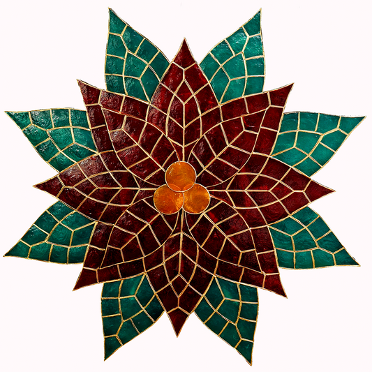 FELIZ POINSETTIA Colored (X-Large)